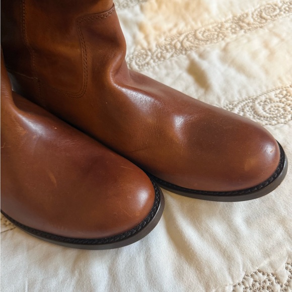 Frye Melissa Brown Leather Riding Boots - Picture 2 of 4